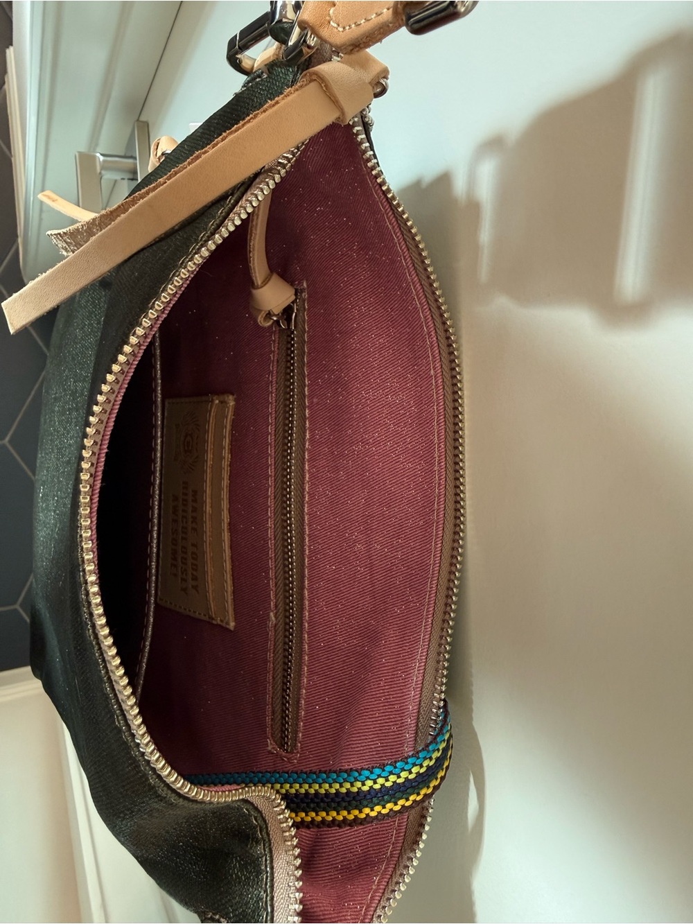 Consuela Black Crossbody with Colorful Floral Embroidery - Picture 5 of 5